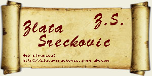 Zlata Srećković vizit kartica